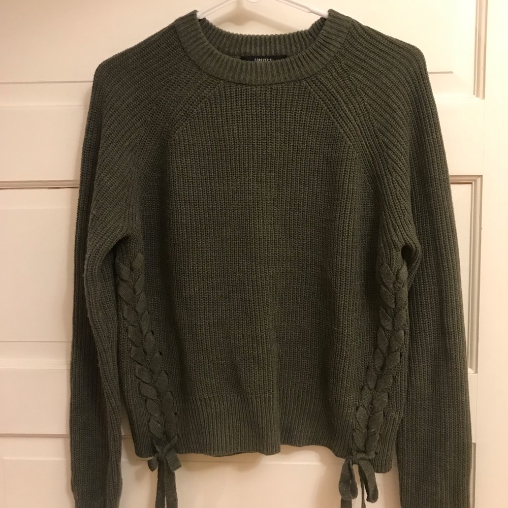 Army Green Knit Sweater
